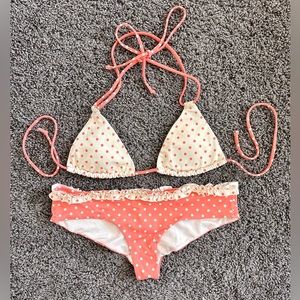 VICTORIAS SECRET bikini, Size Small, Polka Dot, Ruffles